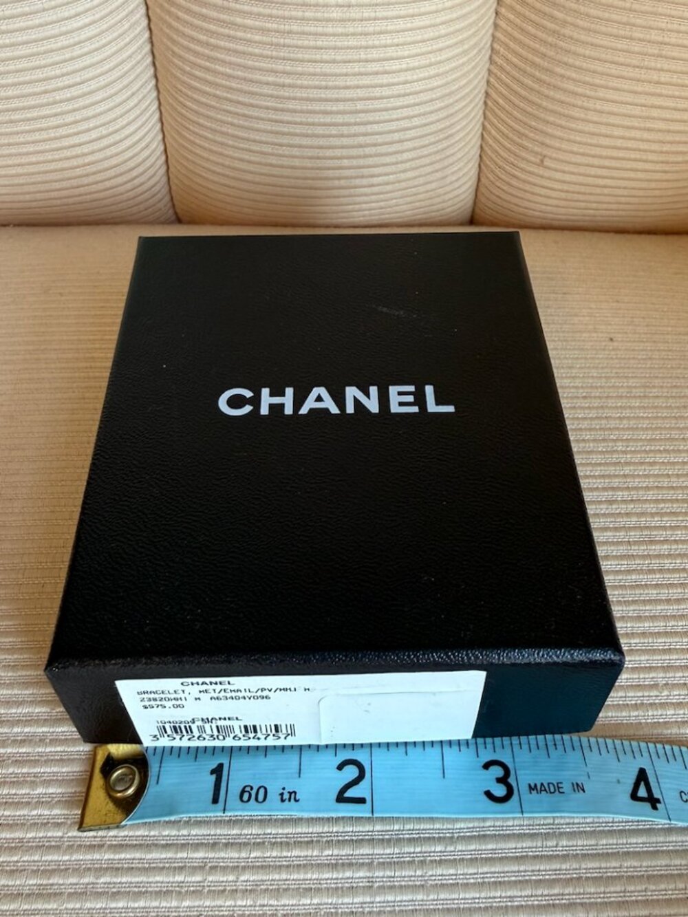 Authentic Empty Chanel Jewelry Box with Foam Insert